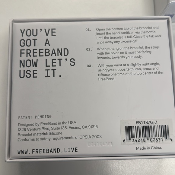 Freeband hand sanitizer bracelet - Picture 2 of 4